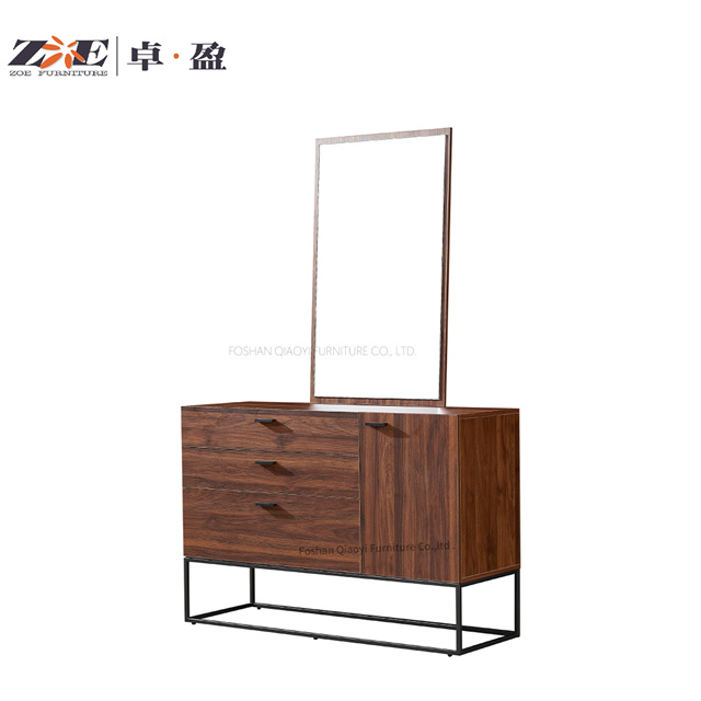 Contemporary Bedroom Dresser with Mirror and Ample Storage Space