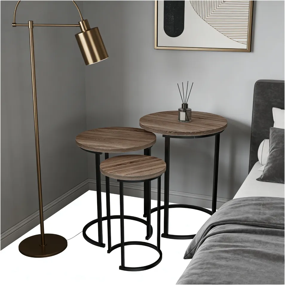 Nested Round Coffee Table Set 2
