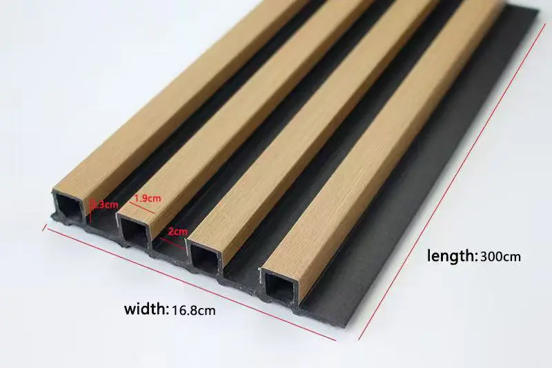 Wholesale New WPC Fluted Wall Panel - Black Dual-Color Design Manufacturer, Factories