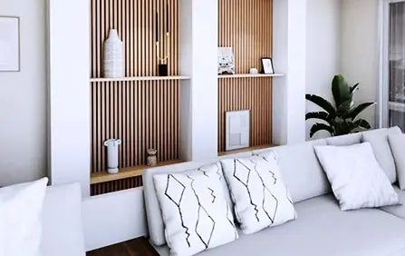 WPC fluted panel for bedroom wall decoration