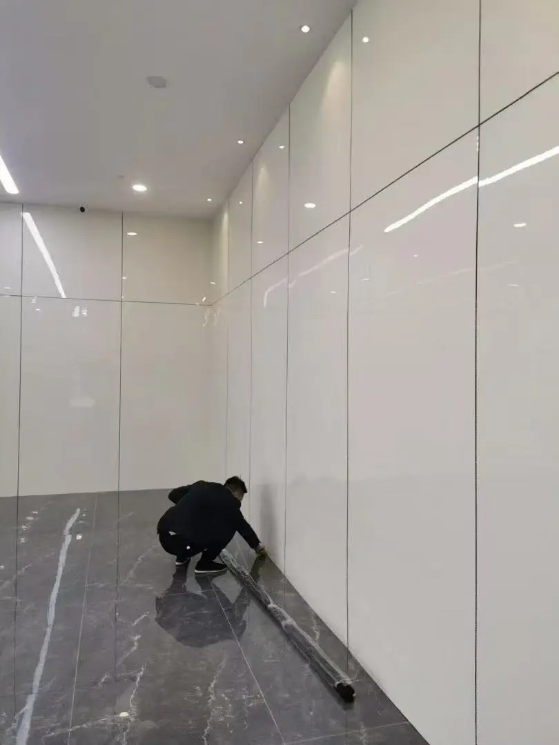China Interior High Gloss White Bamboo Fiber Decorative Wall Panel Suppliers, Supplier