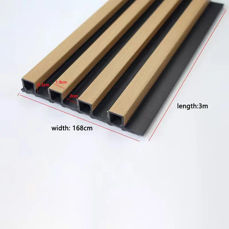 Wholesale High-End WPC Fluted Wall Panel for Semi-Lamination on Black Background Manufacturers, Manufacturer
