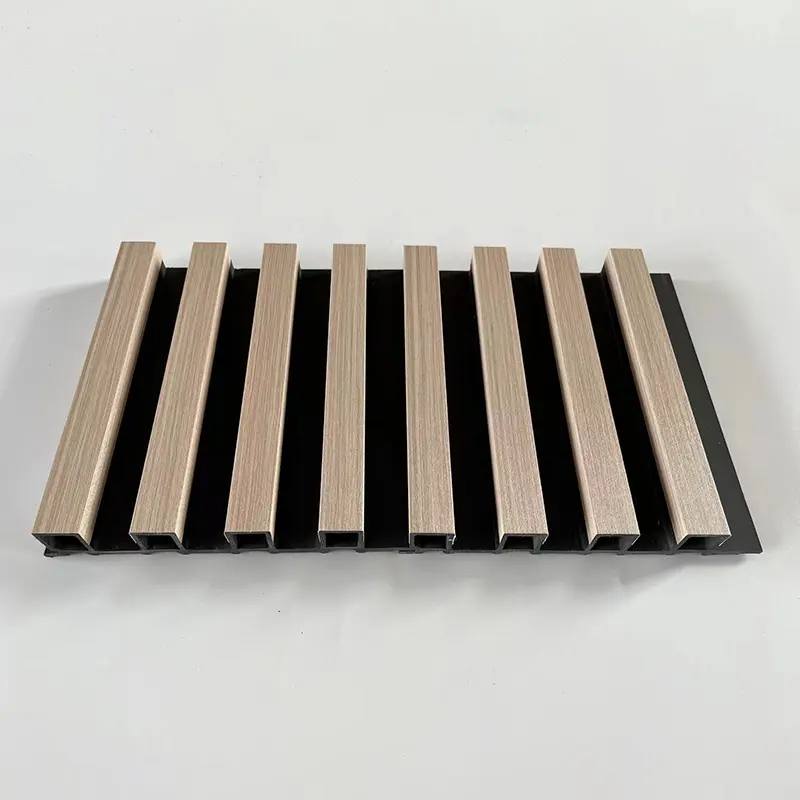 Wholesale High-End WPC Fluted Wall Panel for Semi-Lamination on Black Background Manufacturers, Manufacturer