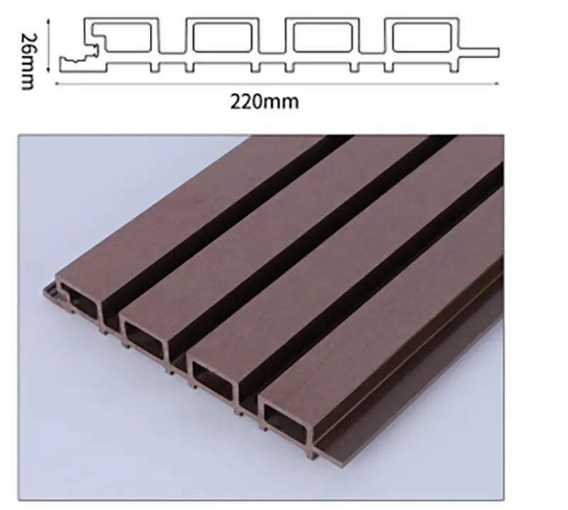 Wholesale The Best Exterior WPC Fluted Wall Panel-219*26mm Manufacturers, Supplier