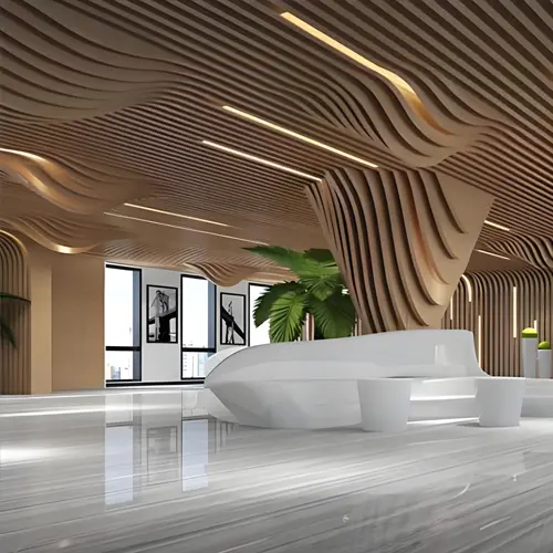 High-Quality Curved aluminum square tube: using curves to inject flowing art into the space Factory, Exporter