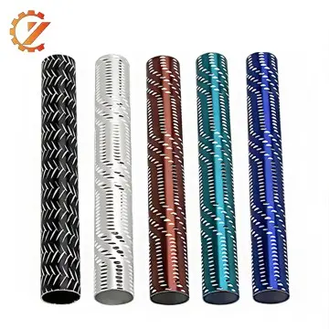 Engraved Knurled Aluminum Tube