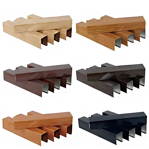 Custom Wood grain U-shaped aluminum square tube: a new choice for architectural decoration to create a natural texture Suppliers, Exporter