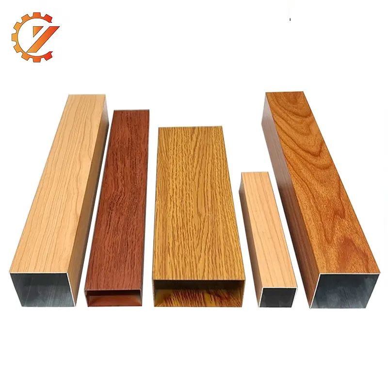Wholesale Wood grain aluminum square tube-Creating a natural texture aluminum ceiling Manufacturers, Exporters
