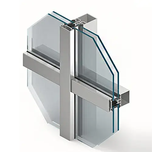 Custom Aluminum Curtain Wall Profile for Glass Wall Building Factory, Exporter