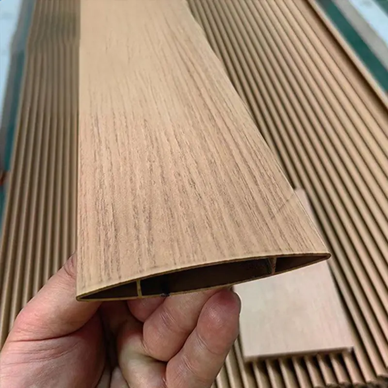 Wholesale Customized outdoor aesthetics: aluminum extrusion wood grain outdoor louver aluminum profiles, suitable for various outdoor styles Suppliers, Exporter