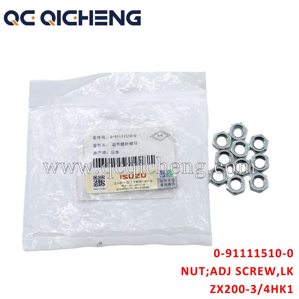 High-Quality 0-91111510-0 NUT ADJ SCREW LK For ISUZU ZX200-3 4HK1 6HK1 Pricelist, Quotes