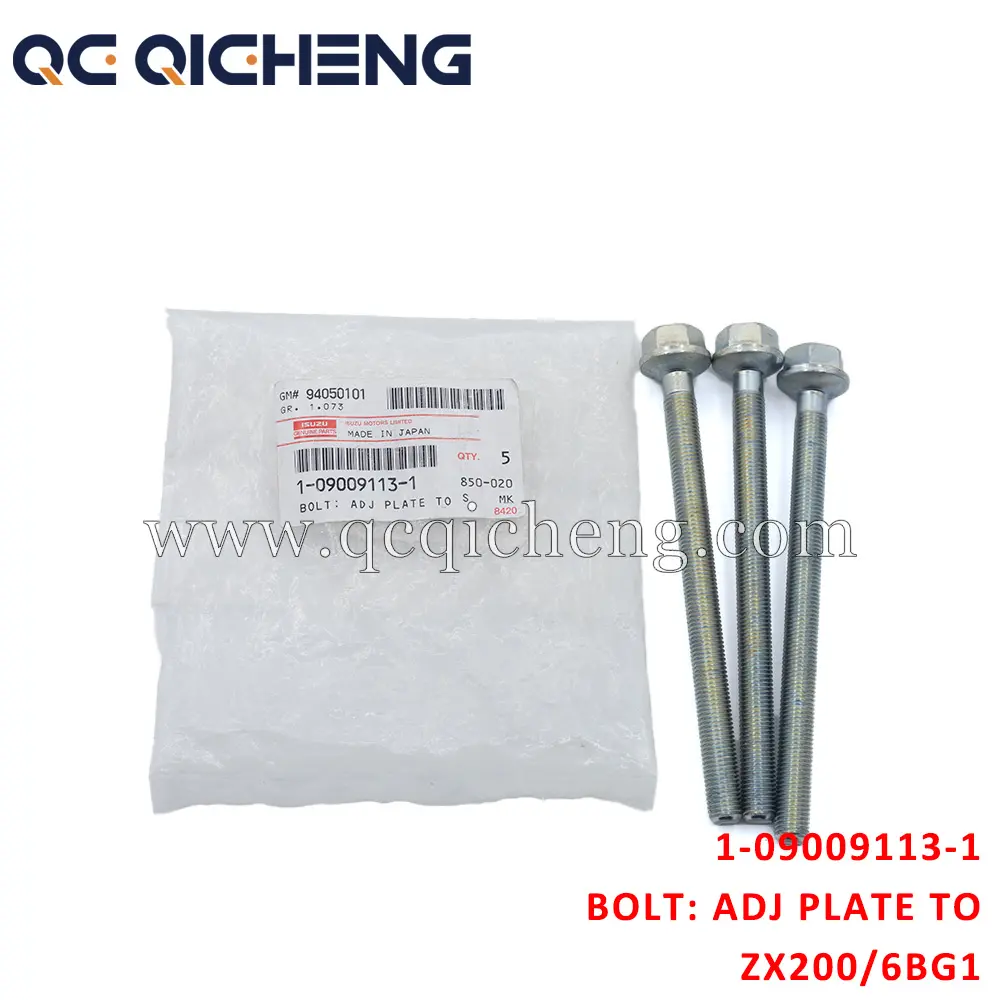 Wholesale 1-09009113-1 BOLT ADJ PLATE TO For ISUZU ZX200 6BG1 6WG1 Suppliers, Supplier