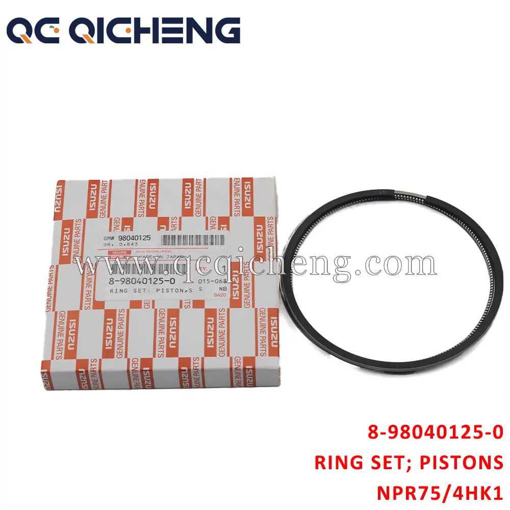High-Quality 8-98040125-0 RING SET PISTONS STANDARD For ISUZU NPR75 4HK1 Supplier, Pricelist