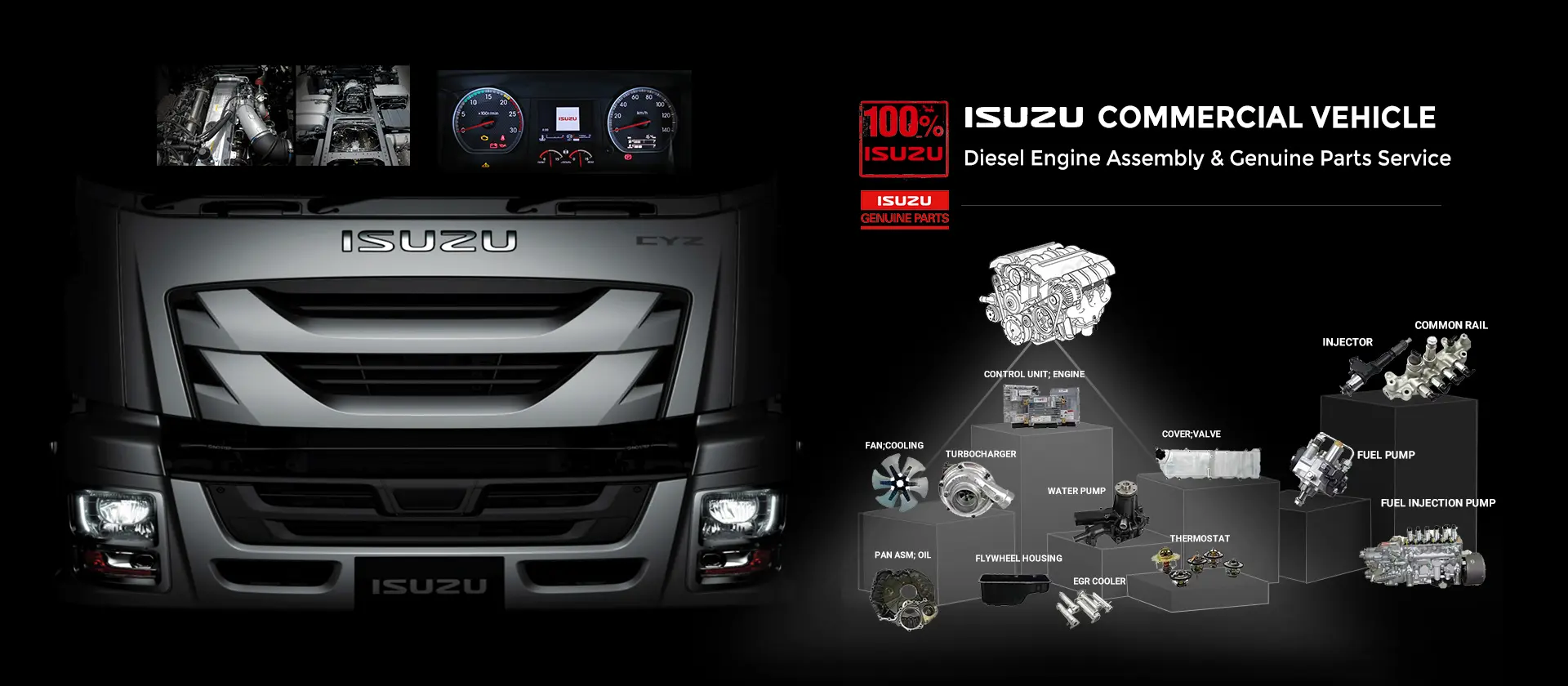 Isuzu commercial vehicle and truck parts