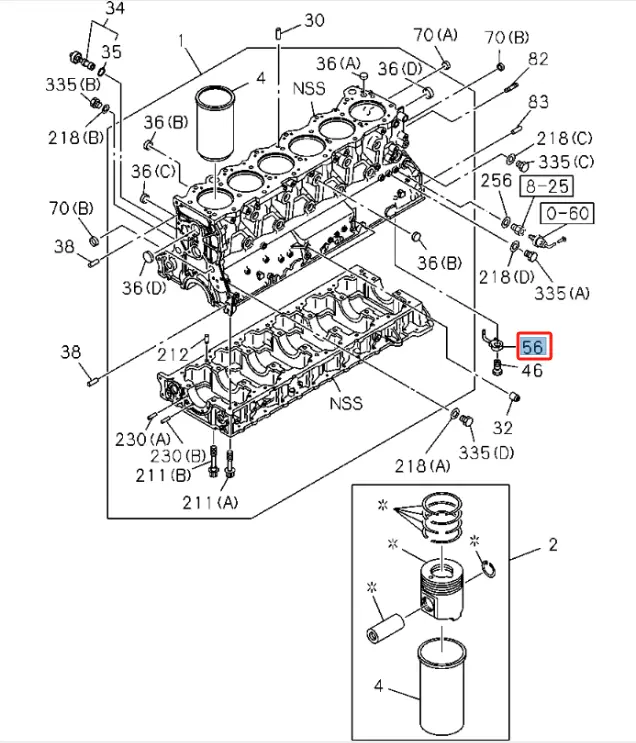 Wholesale 1-13342139-2 JET OIL PISTON COOLING For ISUZU ZX450 6WG1 Suppliers, Pricelist