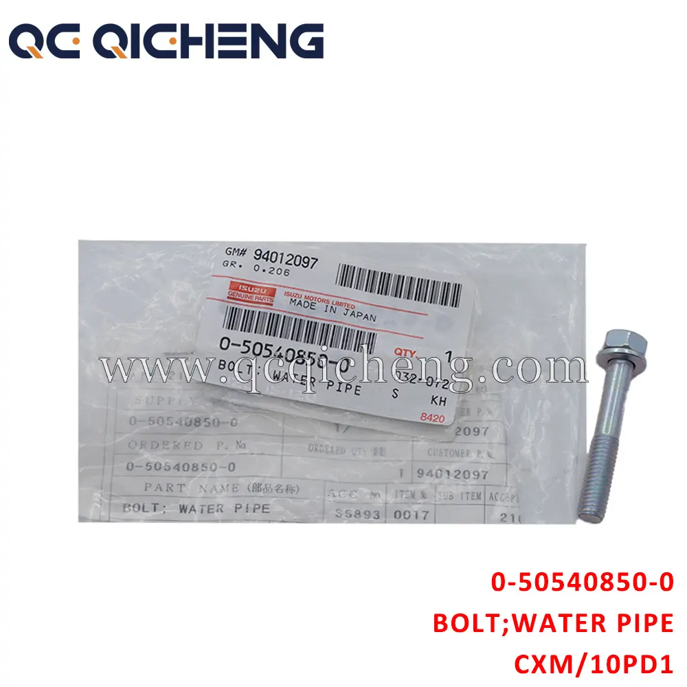 High-Quality 0-50540850-0 BOLT WATER PIPE For ISUZU CXM 10PD1 Suppliers, Supplier