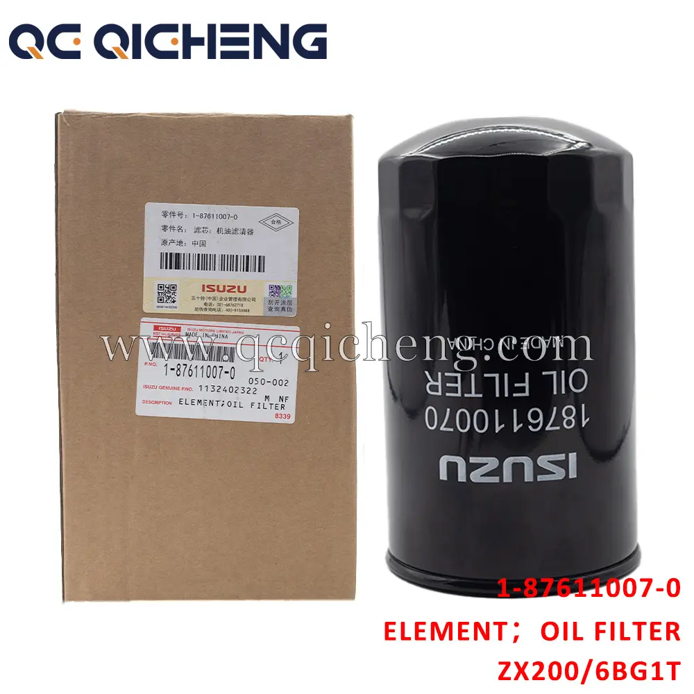 High-Quality 1-87611007-0 ELEMENT OIL FILTER For ISUZU ZX200 6BG1T Suppliers, Pricelist