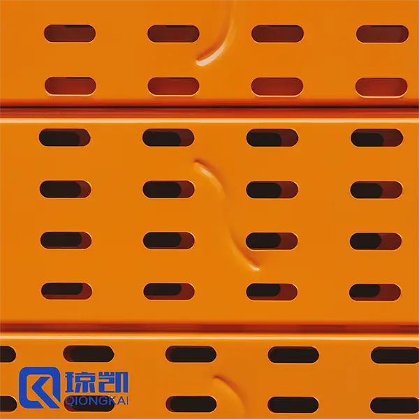 Wholesale Reinforced Medium duty Pre-galvanized Hot-dip-galvanized Powder Coated Perforated Cable Tray 200*100 - Orange Manufacturers, Factories