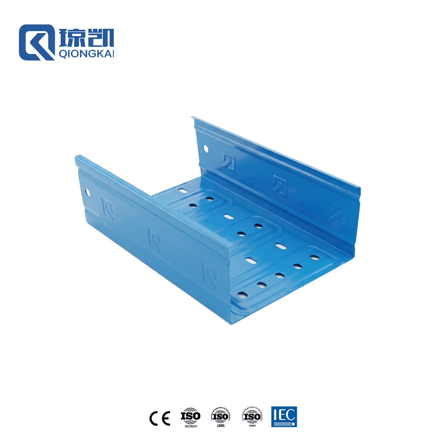 Wholesale Powder Coated Carbon Steel Cost Saving Heavy Duty Reinforced Molded Pre Galvanized Cable Tray - RAL5015 Blue 200*100 Manufacturer, Suppliers