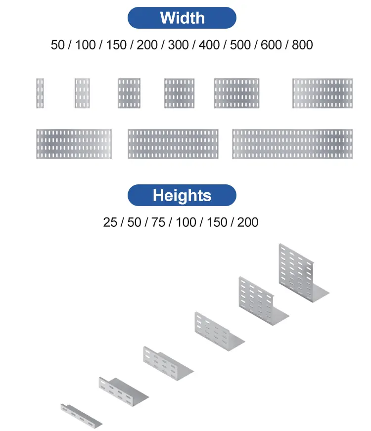 Perforated Cable Tray Dimensions