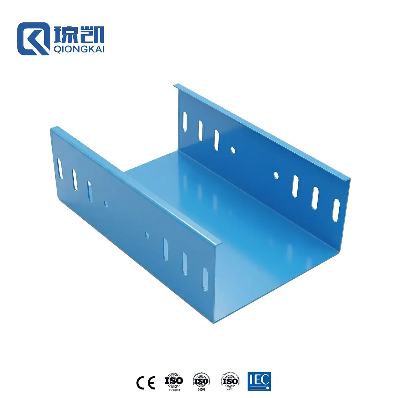 Buy Powder Coated Carbon Steel PG Pre Galvanized Cable Trunking Trough Type Channel - RAL5015 Blue 200*100 Supplier, Suppliers