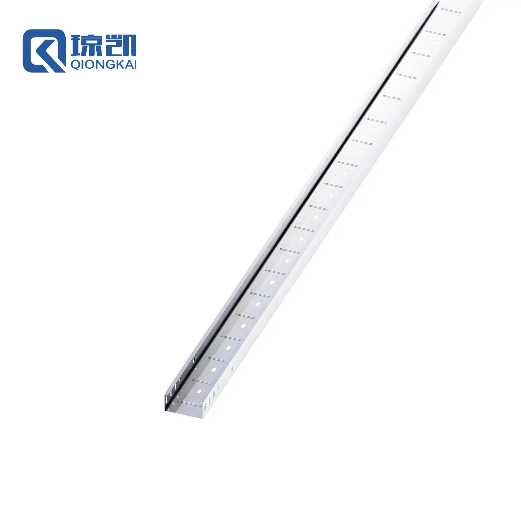 Wholesale Cost Saving Heavy Duty Reinforced Molded Pre Galvanized Cable Tray with less perforation 100*50 Suppliers, Factory
