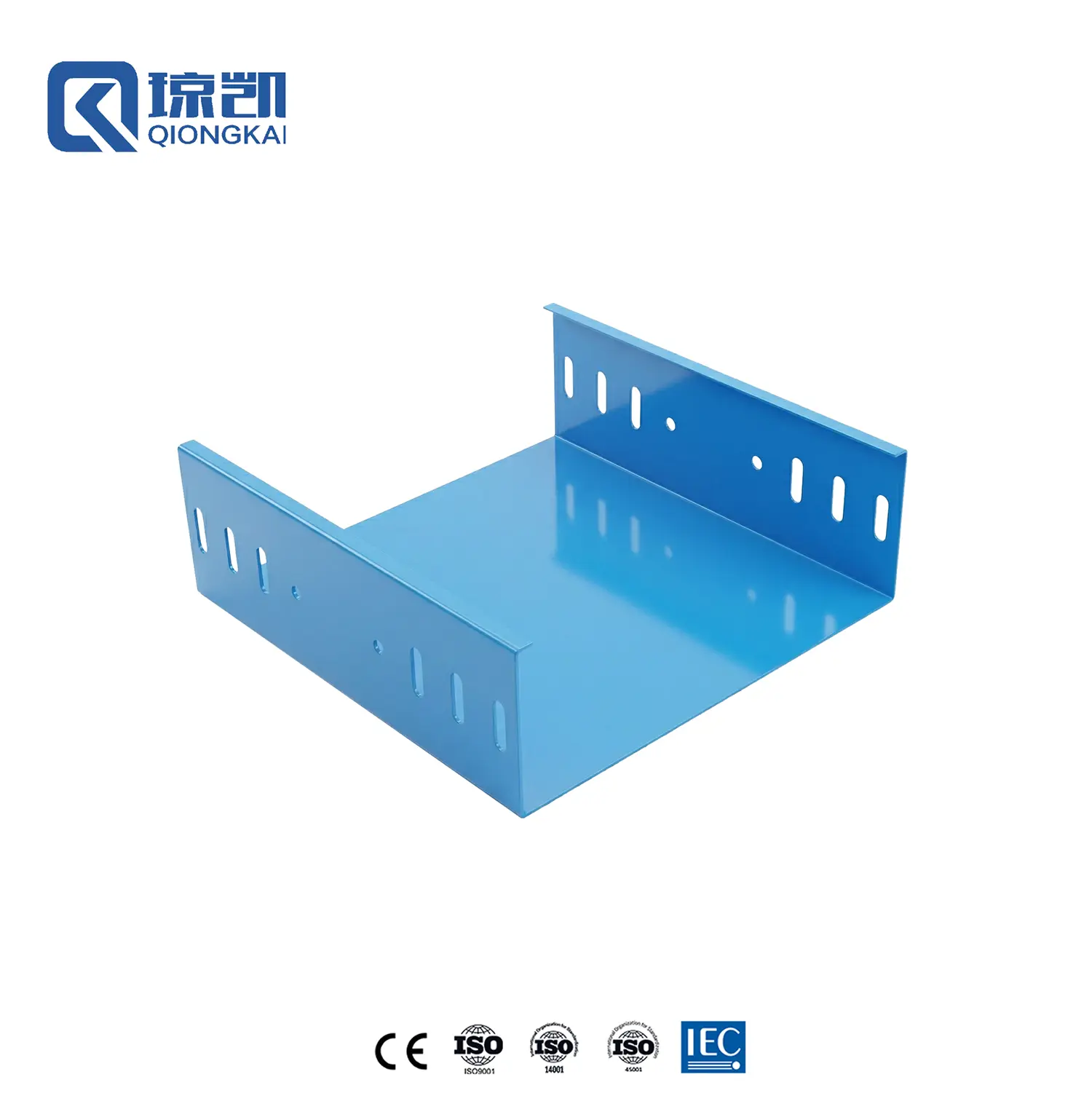 Buy Powder Coated Carbon Steel PG Pre Galvanized Cable Trunking Trough Type Channel - RAL5015 Blue Manufacturer, Suppliers