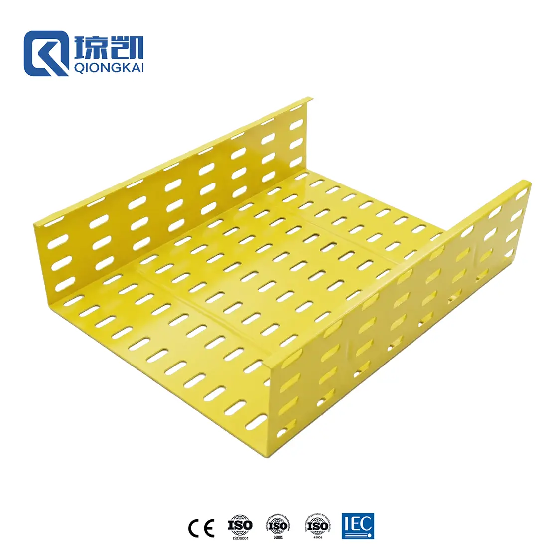 Wholesale Powder Coated Carbon Steel Pre Galvanized Hot Dip Galvanized PG HDG Cable Tray with Reinforce Ribs - RAL1080 Yellow 300*100 Manufacturers, Price