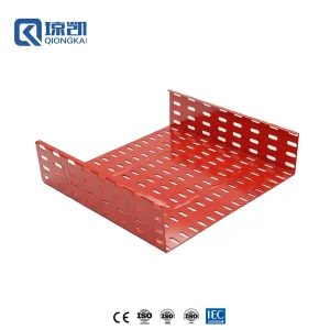 Buy Powder Coated Carbon Steel Pre Galvanized PG Cable Tray with Reinforce Ribs - RAL3020 Red 400*100 Manufacturer, Factory