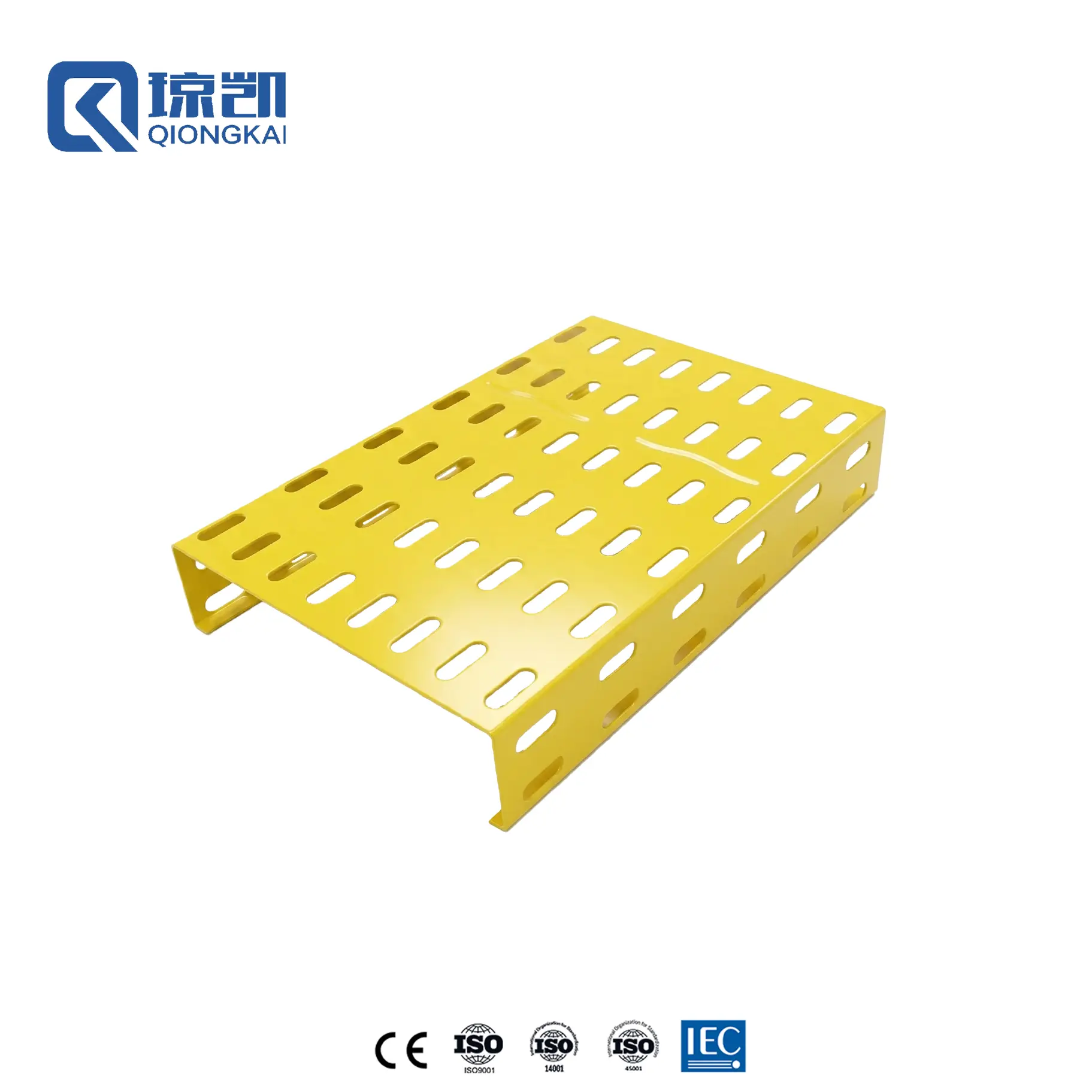 Wholesale Powder Coated Carbon Steel Pre Galvanized Hot Dip Galvanized PG HDG Cable Tray with Reinforce Ribs - RAL1080 Yellow 200*50 Manufacturer, Factories
