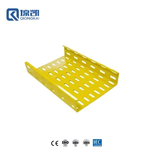 Wholesale Powder Coated Carbon Steel Pre Galvanized Hot Dip Galvanized PG HDG Cable Tray with Reinforce Ribs - RAL1080 Yellow 200*50 Manufacturer, Factories