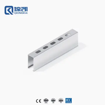Reinforced slotted strut channel 41x82 in galvanized and stainless steel