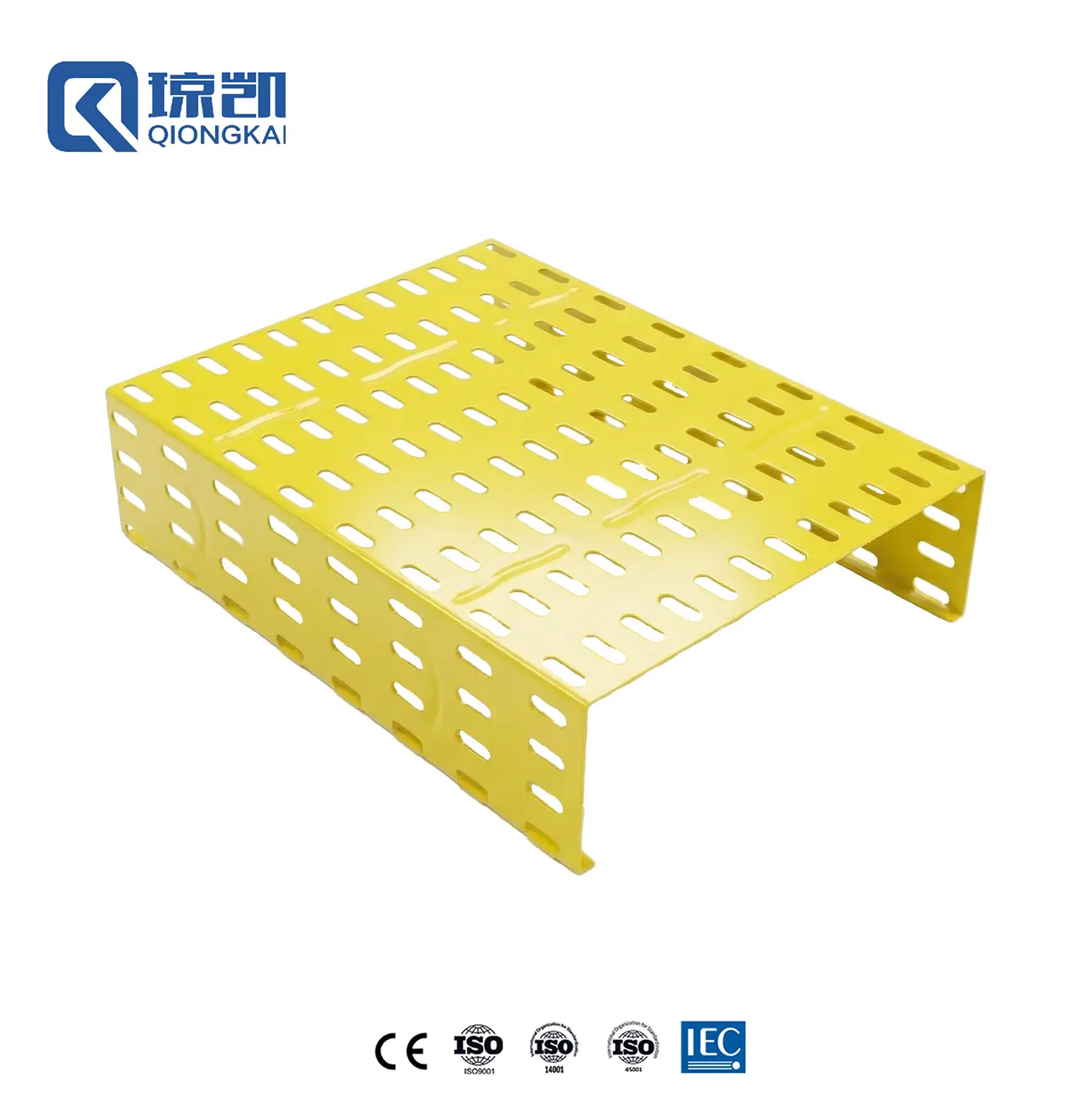 Wholesale Powder Coated Carbon Steel Pre Galvanized Hot Dip Galvanized PG HDG Cable Tray with Reinforce Ribs - RAL1080 Yellow 300*100 Manufacturers, Price