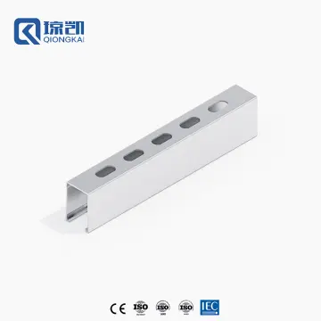 Reinforced slotted strut channel 41x62 in galvanized and stainless steel