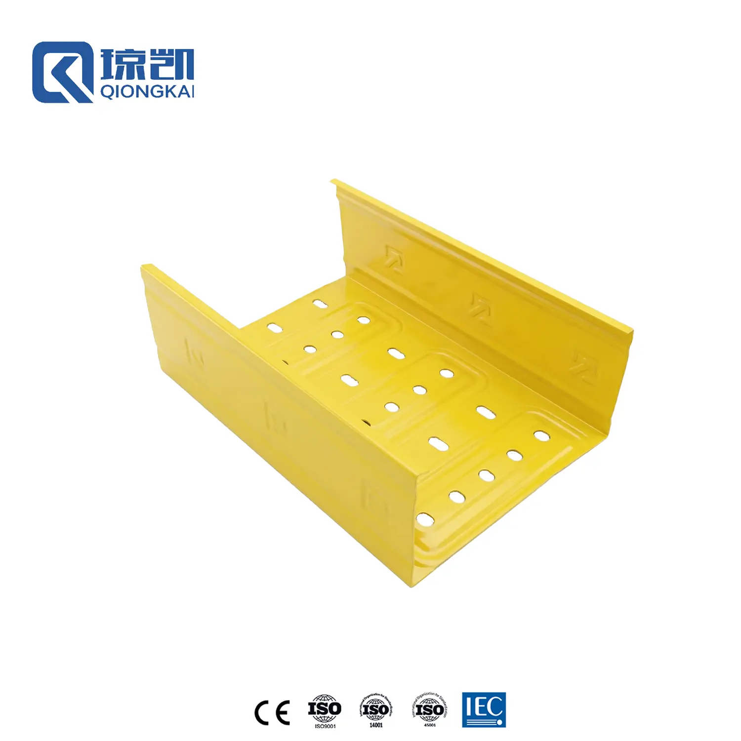 Buy Powder Coated Carbon Steel Cost Saving Heavy Duty Reinforced Molded Pre Galvanized Cable Tray - RAL1080 Yellow 200*100 Supplier, Price
