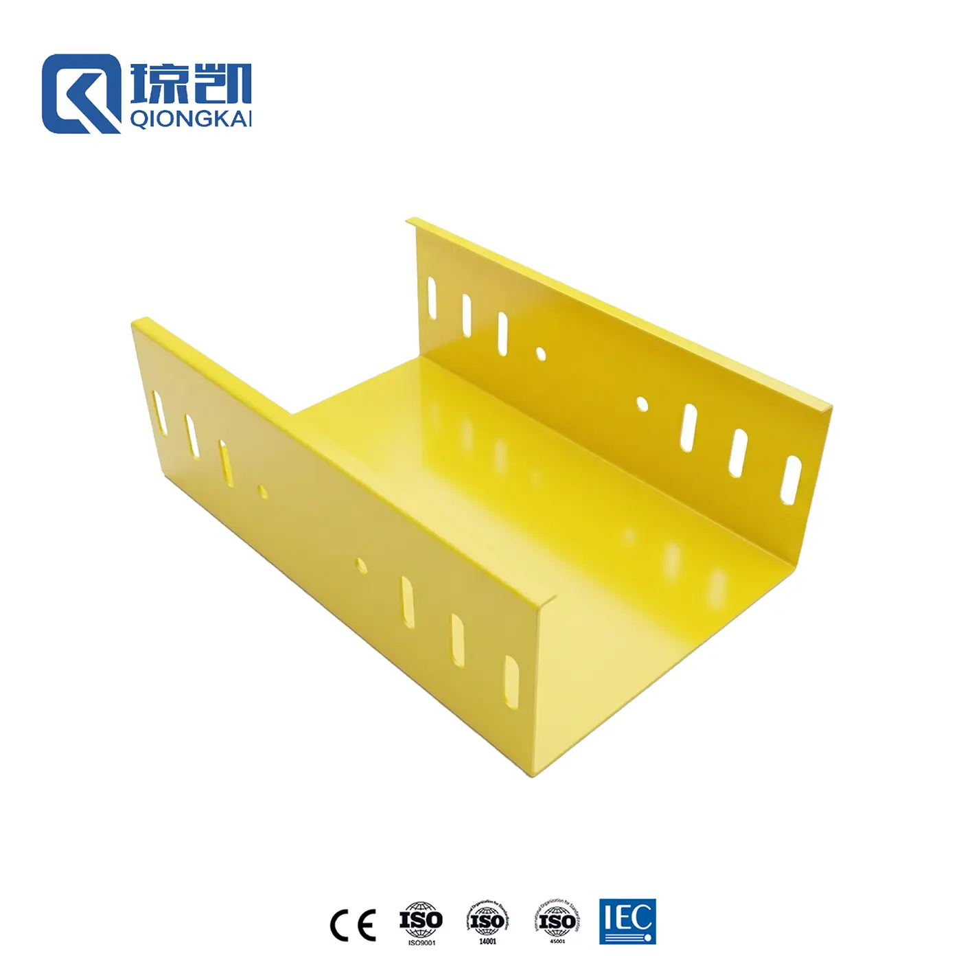 Buy Powder Coated Carbon Steel PG Pre Galvanized Cable Trunking Trough Type Channel - RAL1080 Yellow 200*100 Manufacturer, Factories