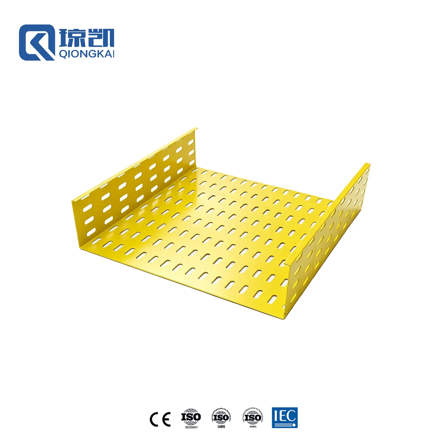 Wholesale Powder Coated Carbon Steel Pre Galvanized Hot Dip Galvanized PG HDG Cable Tray with Reinforce Ribs - RAL1080 Yellow 400*100 Manufacturers, Factory