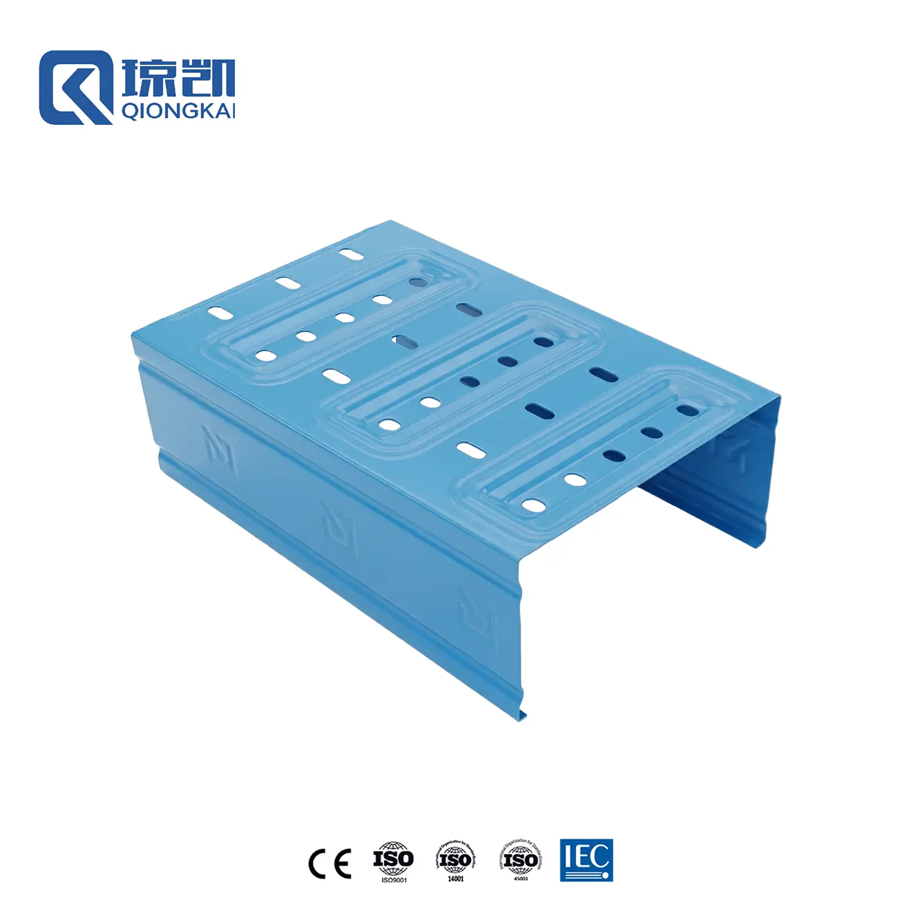 Wholesale Powder Coated Carbon Steel Cost Saving Heavy Duty Reinforced Molded Pre Galvanized Cable Tray - RAL5015 Blue 200*100 Manufacturer, Suppliers
