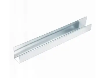 Galvanized metal stud edge channel