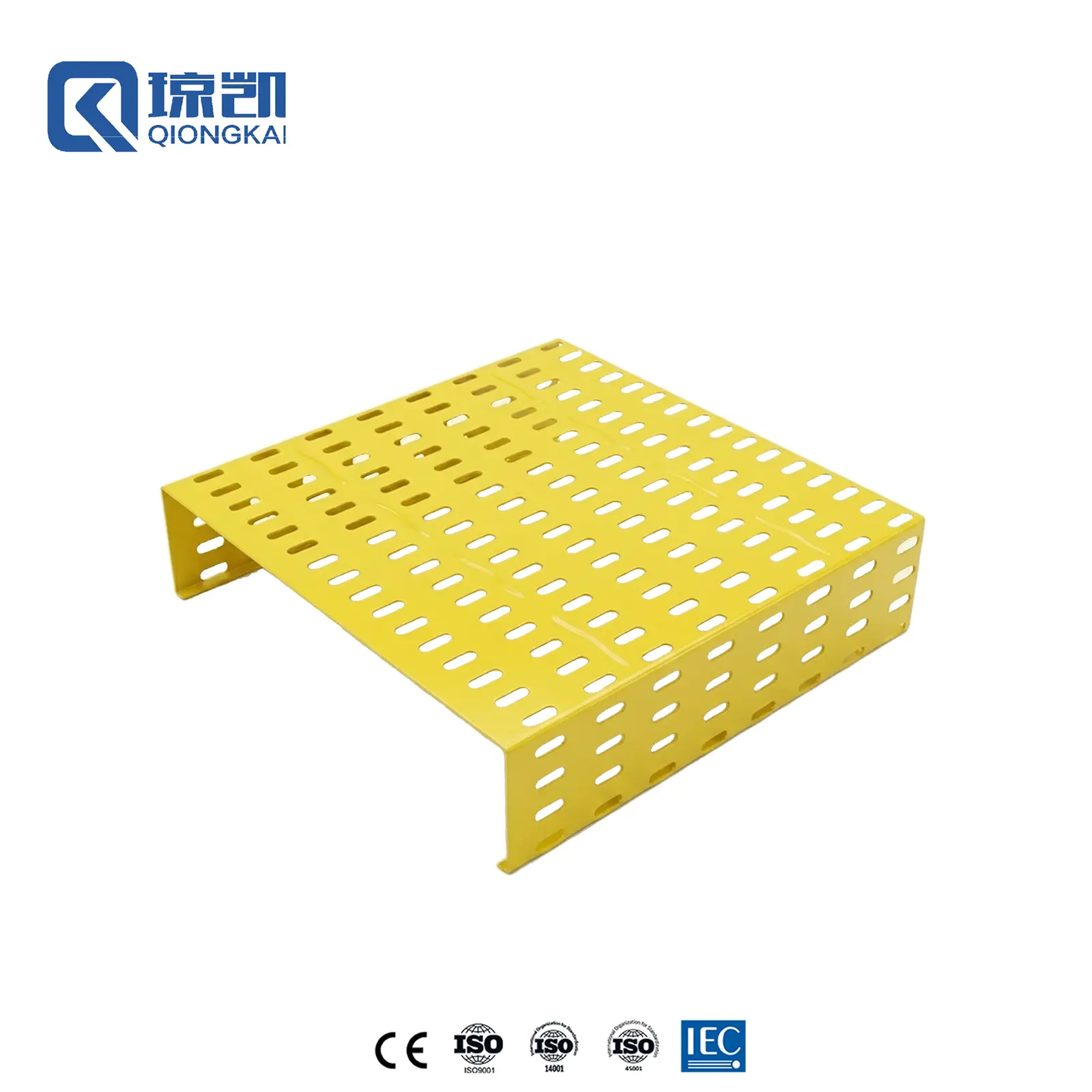 Wholesale Powder Coated Carbon Steel Pre Galvanized Hot Dip Galvanized PG HDG Cable Tray with Reinforce Ribs - RAL1080 Yellow 400*100 Manufacturers, Factory