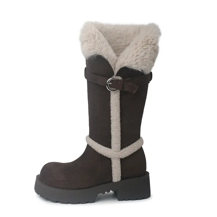 China 2025 Winter Women's Snow Boots | Suede Leather & Cashmere Knee High Manufacturer, Company