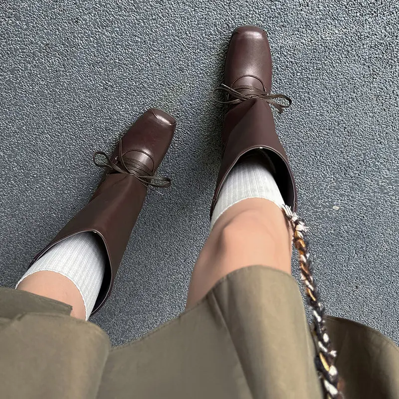 Best Q.L Codex Brown Leather Western Mid-Calf Pull-On Boots Suppliers, Products
