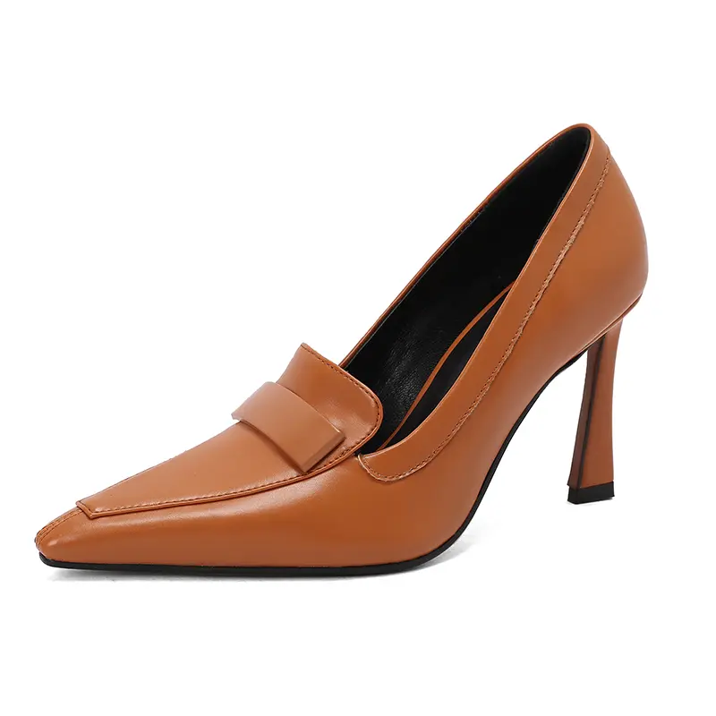Custom Y-Inspired 6CM Pointed-Toe Leather Office Stiletto Heel Pumps Exporter, Company