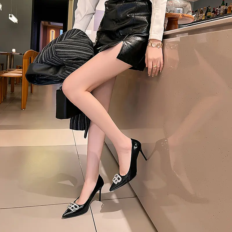 Cheap Black Rhinestone 9cm High Heels - Party Pumps Quotes, Product