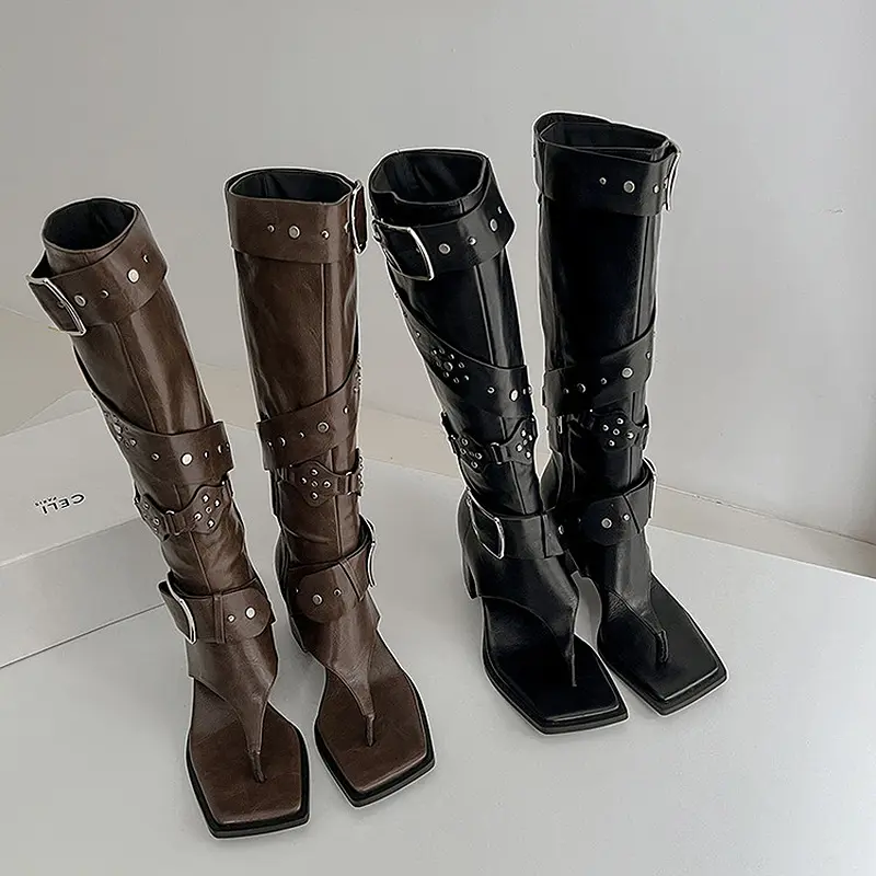 Cheap Women’s Sexy All season Knee-High Boots with open Toe Supplier, Quotes
