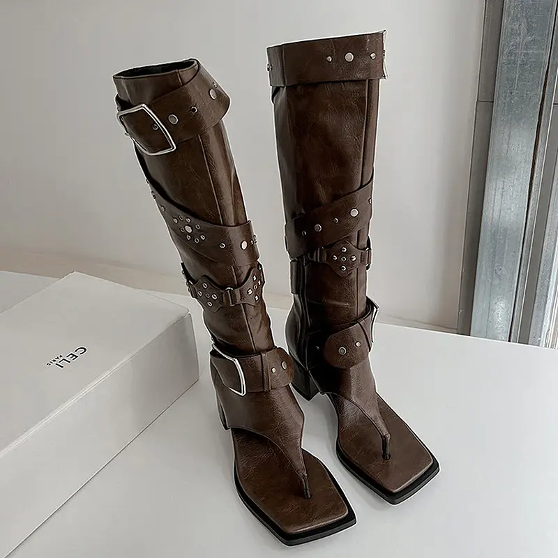Cheap Women’s Sexy All season Knee-High Boots with open Toe Supplier, Quotes