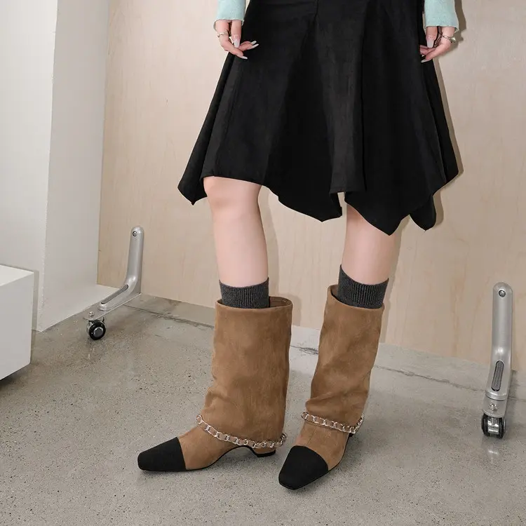 High-Quality 2026 Korean Style Suede Mid Calf Women's Boots Factory, Products