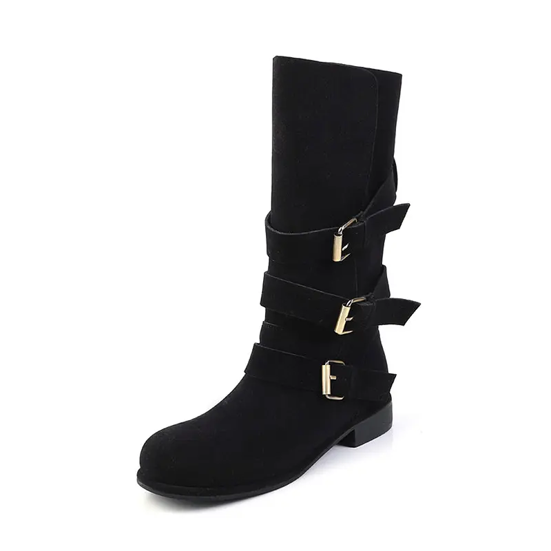 Famous Q.L Codex Brown Suede Western Mid-Calf Boots Quotes, Exporters
