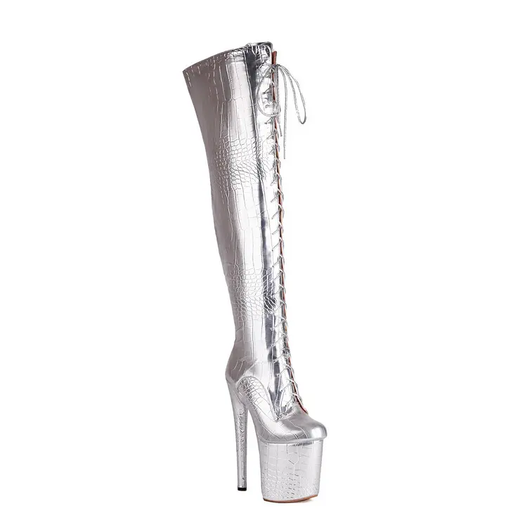 China 20CM Extreme Heel Over-The-Knee Boots for Pole Dance, Catwalk Manufacturer, Exporter
