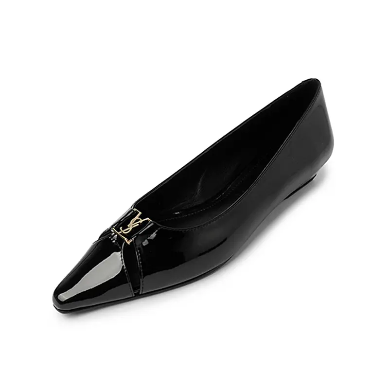 OEM Women's 2025 Metal Buckle Patent Leather Flats Exporters, Service